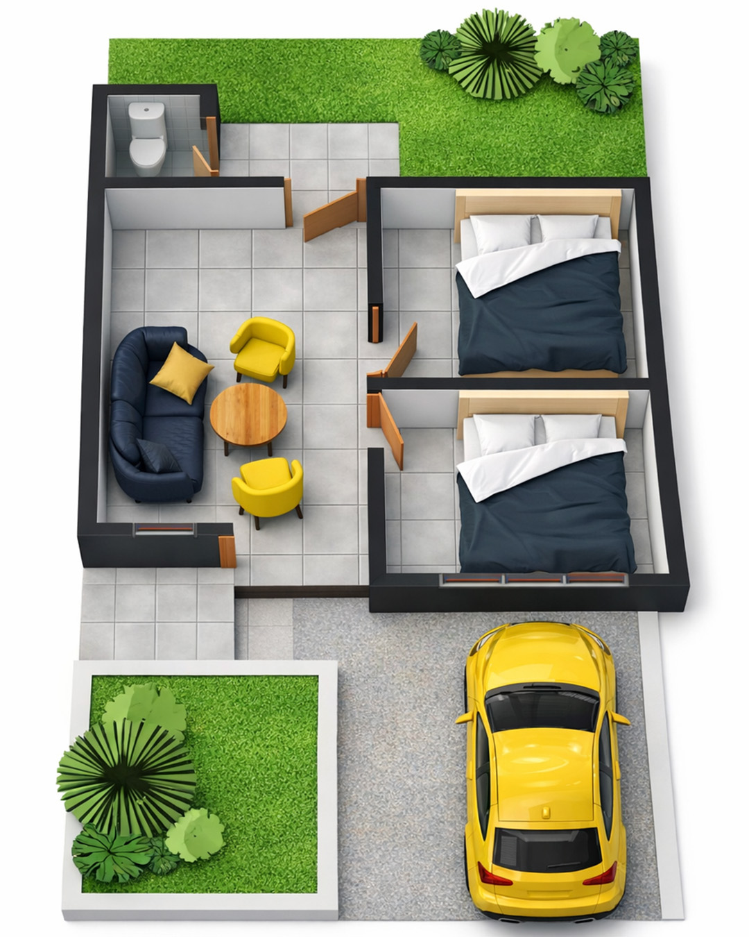 Denah Type 36:72 Bajeng