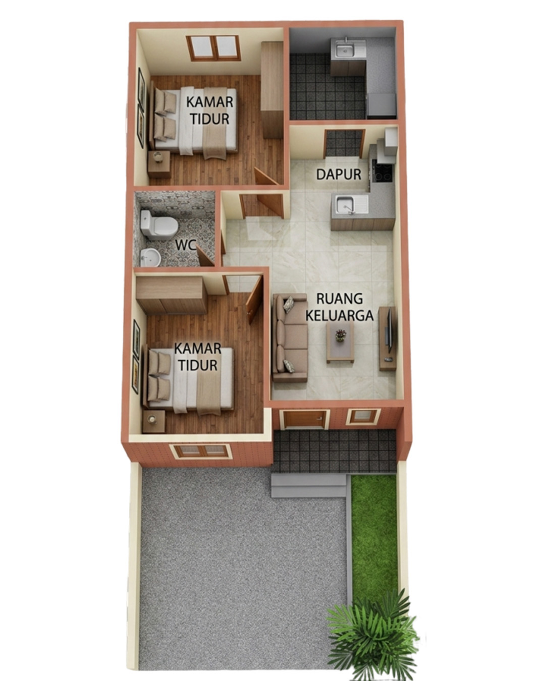 Denah Type 40:60 PAI