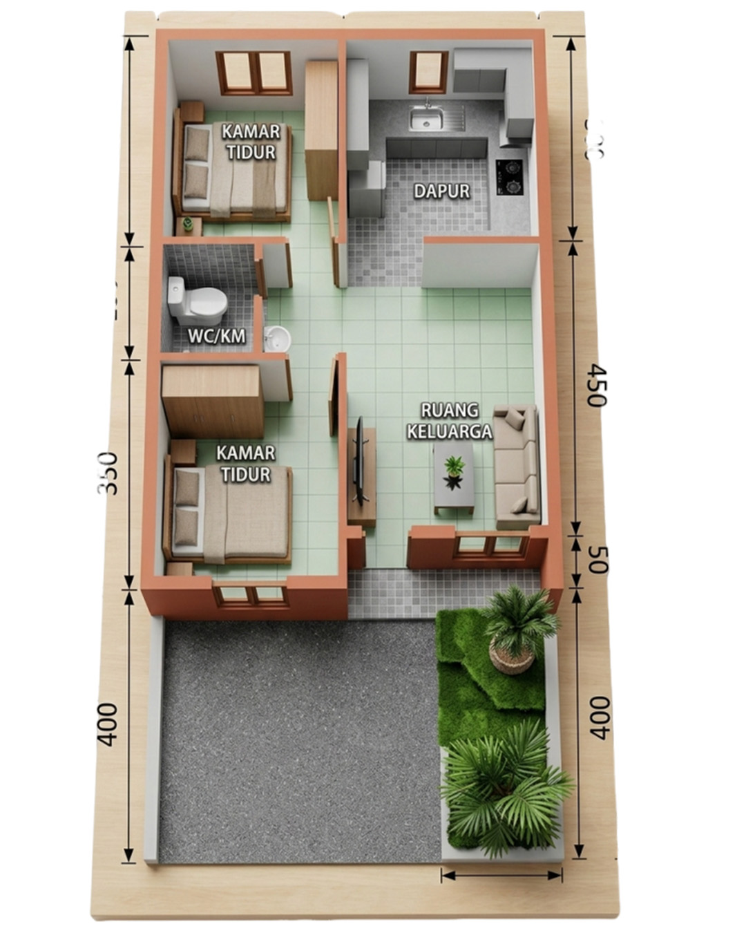 Denah Type 48:72 PAI